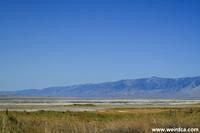 Owens Lake viewed from the town of Keeler once Cerro Gordo Landing