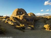 Nightmare Rock lies along Whitney Portal Road on the way to Alabama Hills