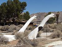 These dilapidated concrete dinosaurs can be found in Apple Valley!