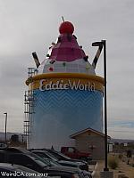 A Giant Ice Cream Sundae can be spotted in the desert off Interstate 15!