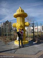 Tiffany and I in front of the giant fire hydrant.