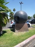 A giant black olive located, fittingly, in Lindsay, California!