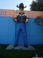 The Cowboy is one of the Hayward Muffler Men