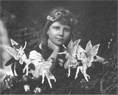 One of five of the Cottingley Fairy photographs