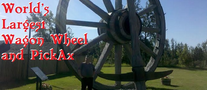 World's Largest Wagon Wheel and Pickax