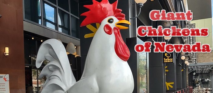 Nevada plays host to two giant fiberglass roosters!